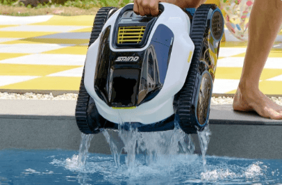 5 seconds Quick Water Filtration - SPINO pool robot